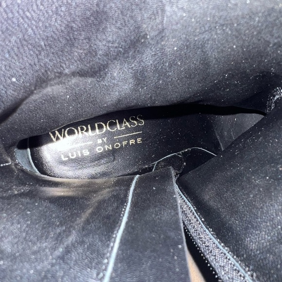 Women’s Luis Onofre Black Suede Leather Platform High Heel Ankle Boots 39 - Picture 12 of 12